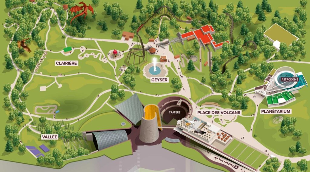 plan du parc Vulcania